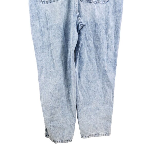 Celebrity Pink Womens XL Denim Overalls Acid Wash Adjustable Straps Straight Leg - Picture 2 of 9